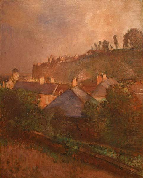 Edgar Degas Houses at the Foot of a Cliff china oil painting image